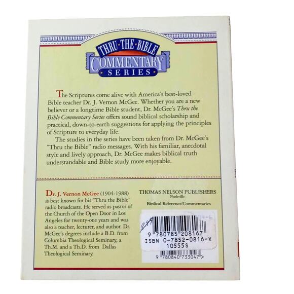 Hebrews 1-7 Commentary Thru the Bible Series Christian Study Guide McGee - Picture 2 of 4